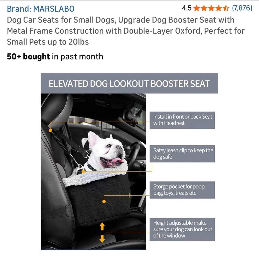 Pink Pet Car Seat